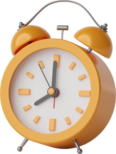 Alarm clock isolated 3d render